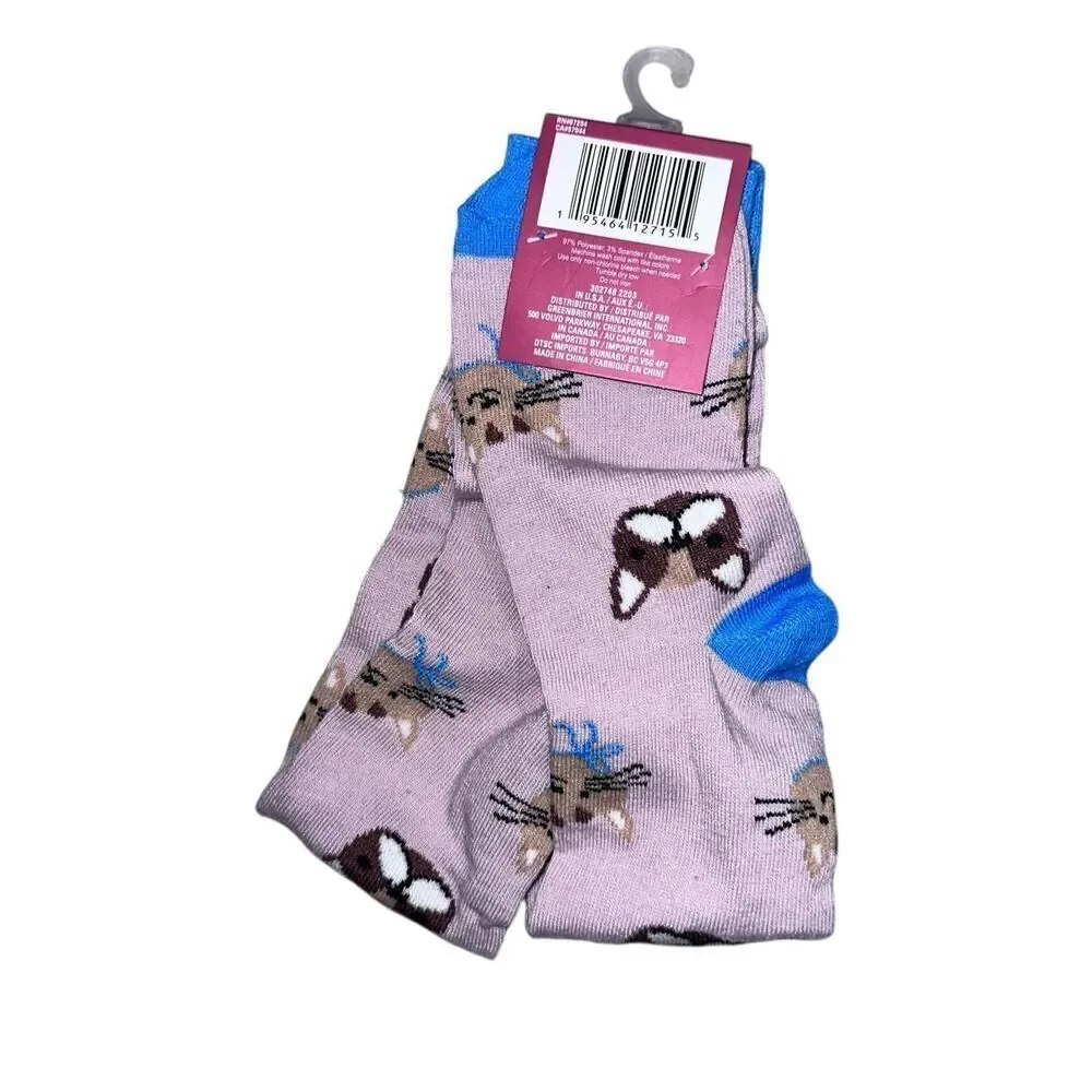 NEW WITH TAGS Women's Juncture Women’s Multicolor Cats & Dogs Novelty Fashion Kn